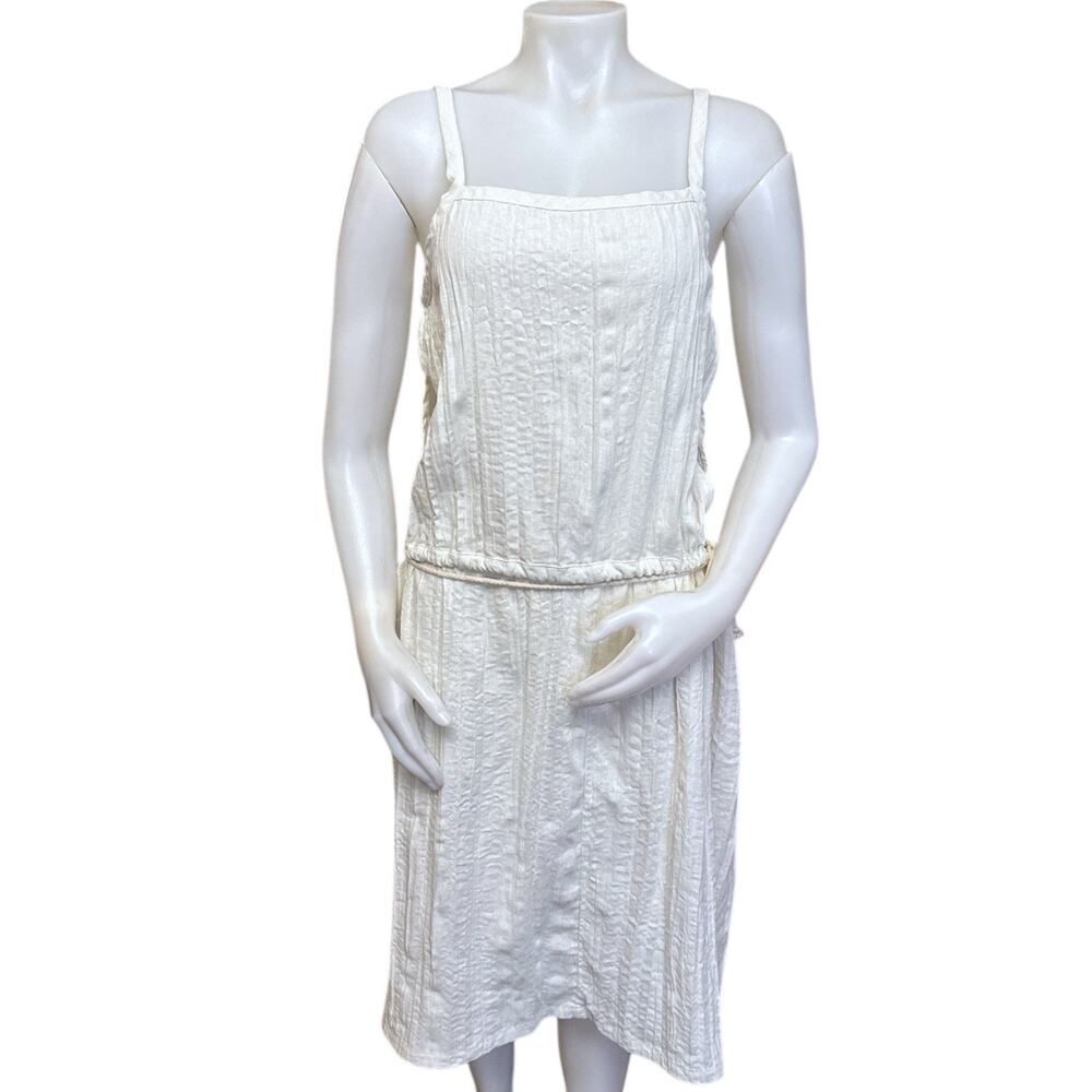 Desiree Klein Hedy Sleeveless Wrap Dress Ivory Size Small